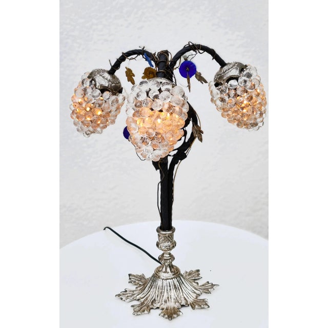 Vintage Murano Glass Grape Table Lamp, 1975 For Sale - Image 15 of 16