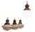 Industrial Glass Ceiling Lights, 1930s, Set of 4 For Sale