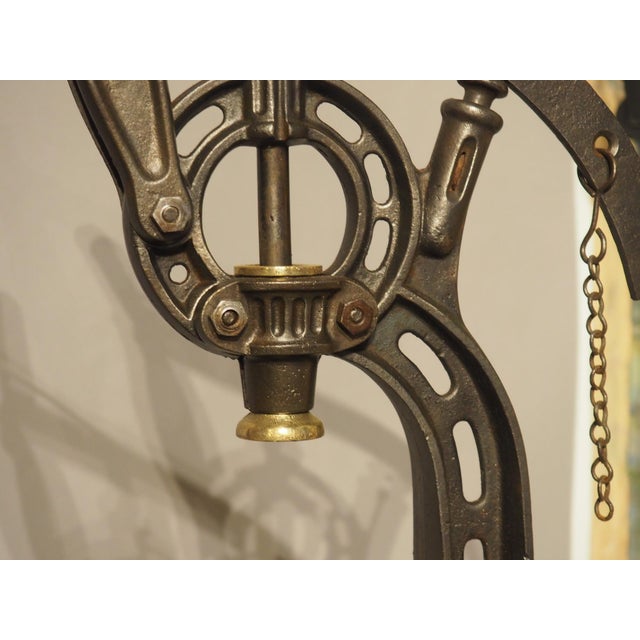 Wood Circa 1900 Heavy Cast Iron French Wine Bottle Corker For Sale - Image 7 of 12