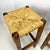 Wood and Straw Bar Stools, Italy, 1980s, Set of 2 For Sale - Image 4 of 8