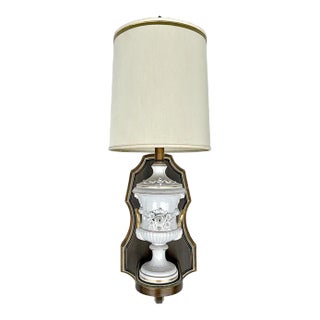 1950s Hollywood Regency Wall Mount Porcelain Urn Lamp Sconce For Sale