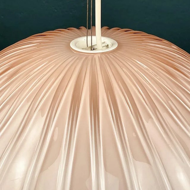 1970s Large Vintage Italian Pink Murano Glass Chandelier, 1970s For Sale - Image 5 of 11