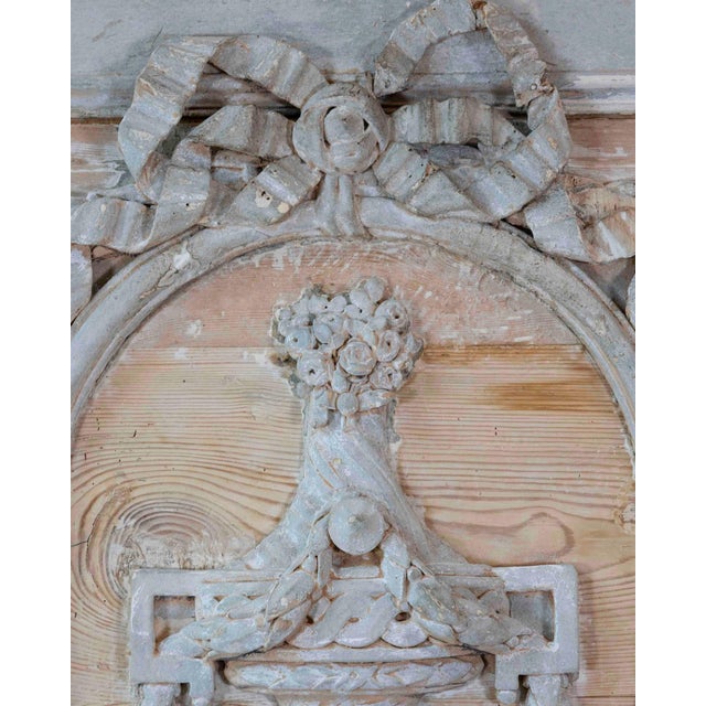 Early 19th Century Late 18th Century French Carved Boiserie Panel with Original Paint For Sale - Image 5 of 10
