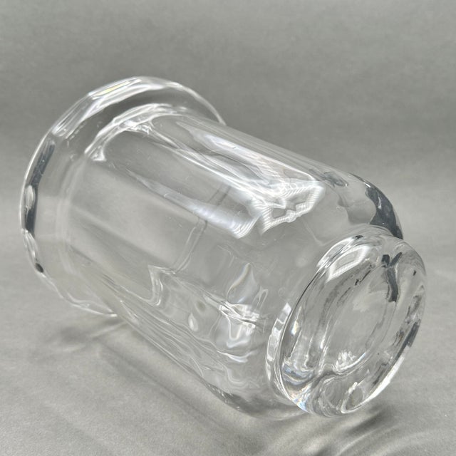 Vintage Wedgwood Crystal "Brancaster" Large 8 Inch Hurricane Vase and Candle Holder For Sale In New York - Image 6 of 7
