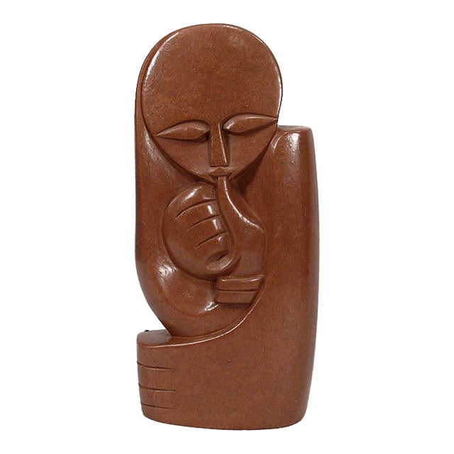 Early 20th Century Shona Thumb Sucker Carving For Sale