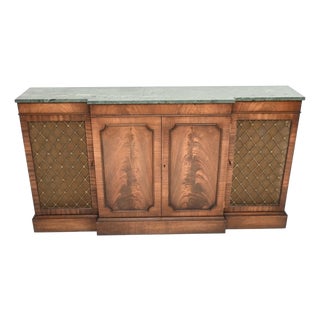 Marble Top Grill Front Sideboard, 1930s For Sale