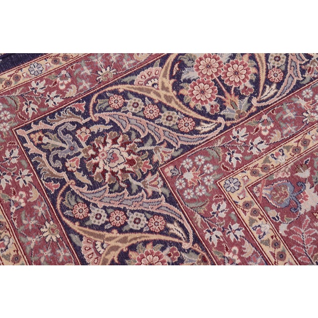 Textile Beautiful Shabby Chic Sultan Pak-Persian Blue/Rust Wool Rug - 8'2'' X 10'3'' For Sale - Image 7 of 9