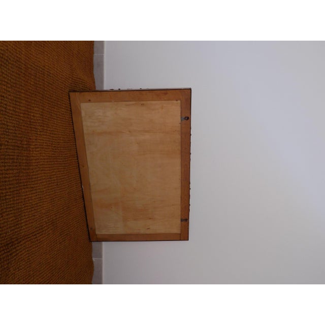 Gold Rectangular Shaped Brass Mirror with Decorative Elements, 1950s For Sale - Image 8 of 9