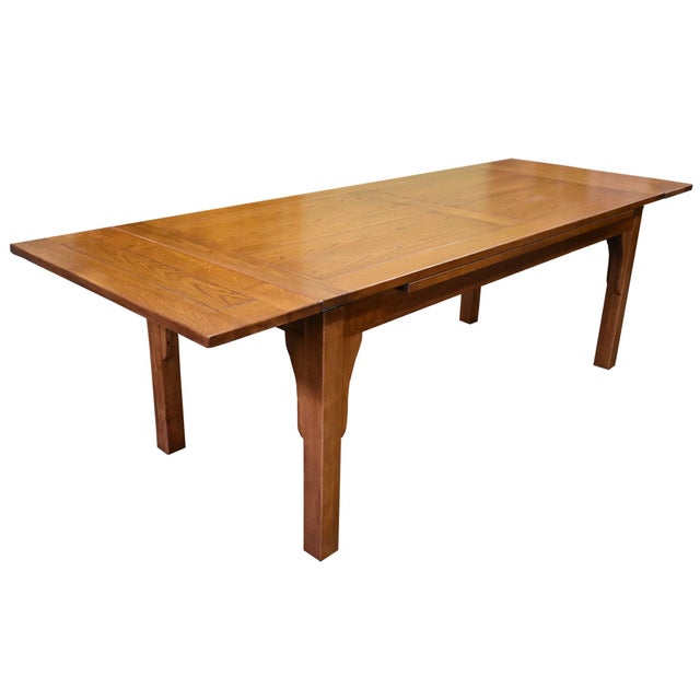 Mission Stow Leaf Dining Table - Light Oak For Sale - Image 4 of 9