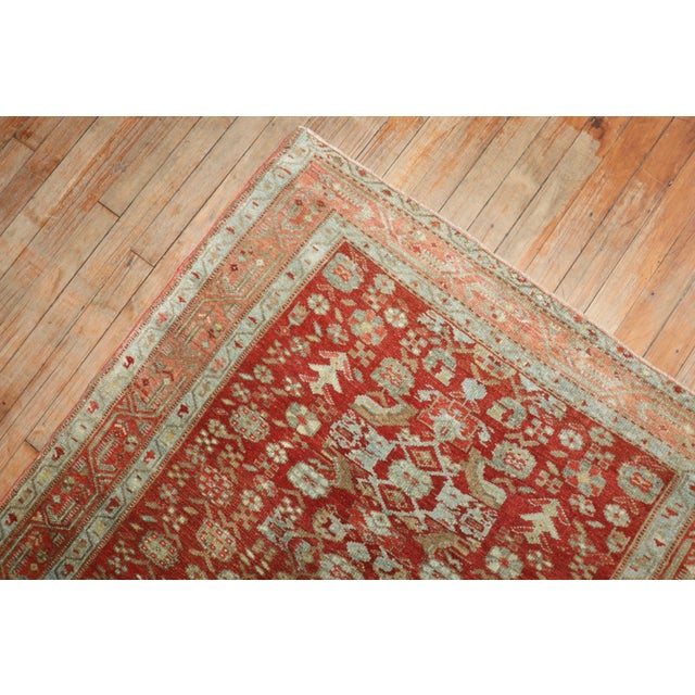 1930s Persian Malayer Scatter size square rug in reds Details rug no. j2999 size 3' 6" x 4' 4" (107 x 132 cm)
