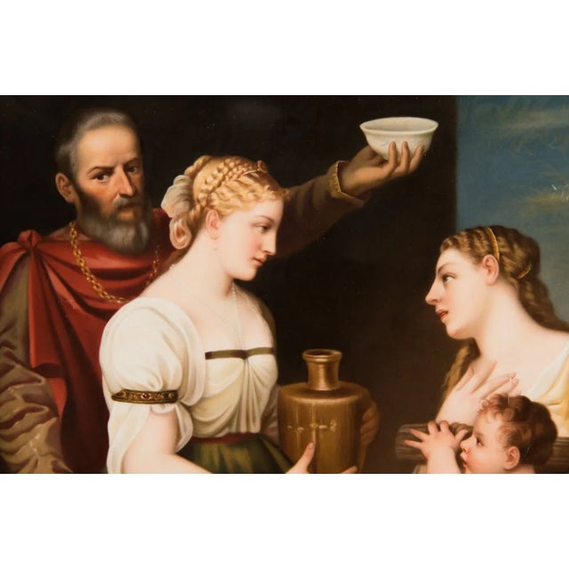 Realism A Pair of German K.P.M Porcelain Plaques Depicting "Aligira and Tirian" For Sale - Image 3 of 10