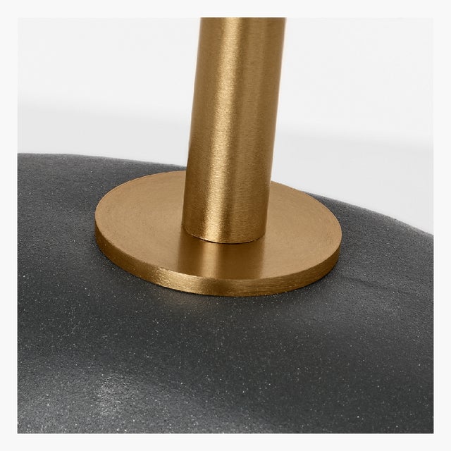 Contemporary Hable by Visual Comfort Studio Hable Aura Table Lamp in Rough Black Ceramic For Sale - Image 3 of 6
