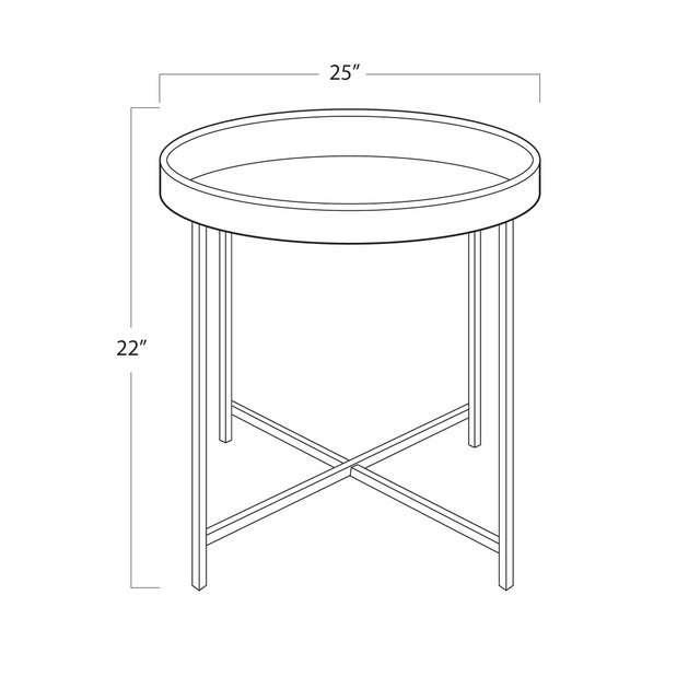 2020s Regina Andrew Derby Leather Tray Table, Black For Sale - Image 5 of 6