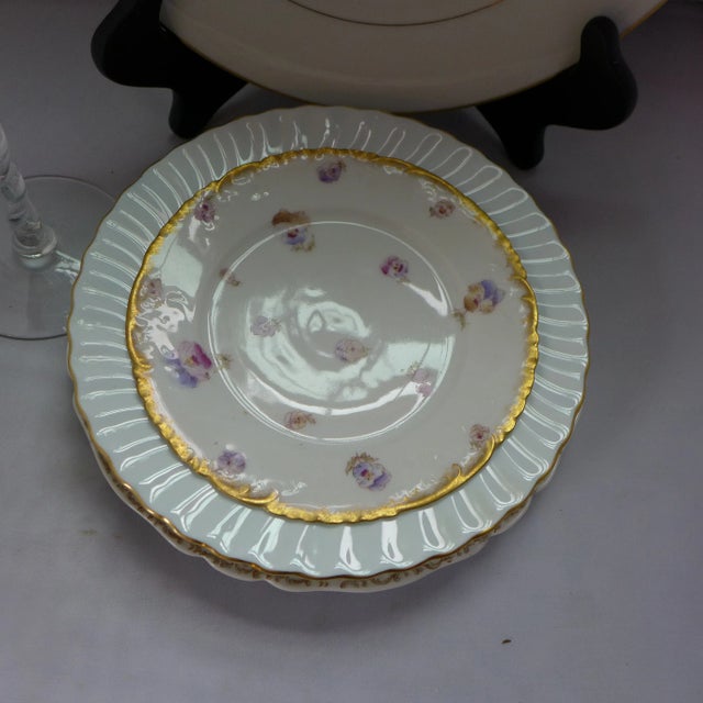 White Vintage Mismatched Dinner Setting - Set of 5 For Sale - Image 8 of 9