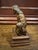 Figurative 18th Century Polychromed Wooden Praying Santos Sculpture on Stand For Sale - Image 3 of 10