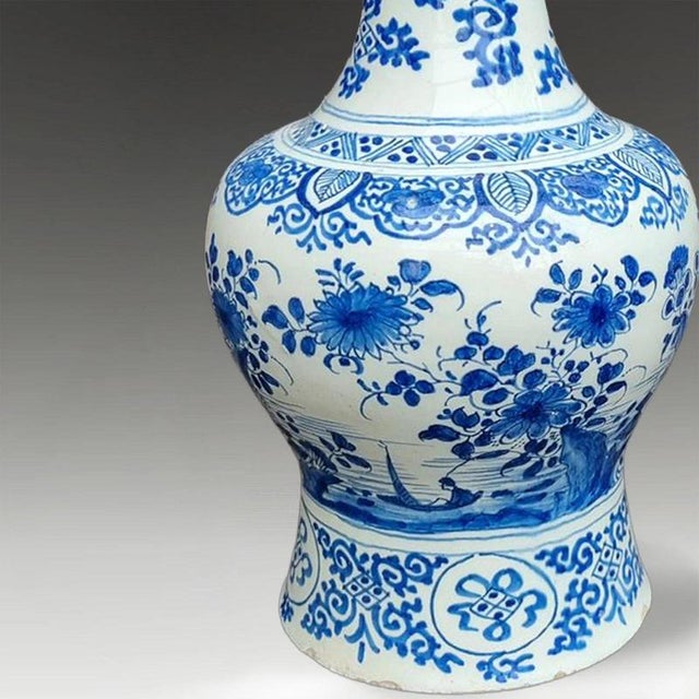 Antique 17th Century Dutch Delft Double Gourd Vase, 1680 For Sale - Image 10 of 12