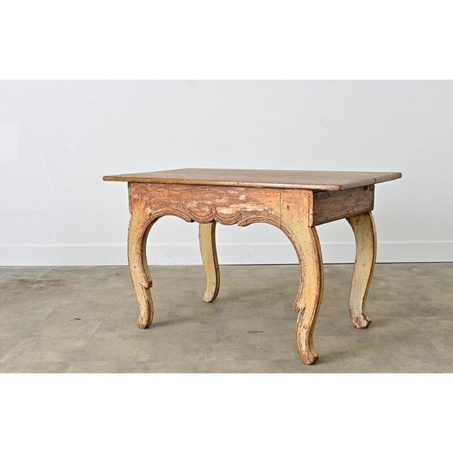 Brown Norwegian 18th Century Rococo Painted Table For Sale - Image 8 of 11