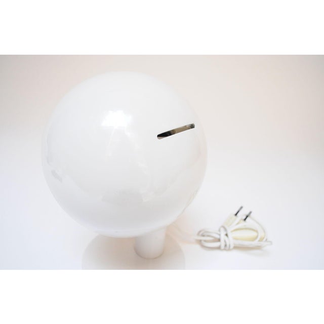 Vintage Italian "Mushroom" Table Lamp in Enameled Metal With Swiveling Shade For Sale - Image 9 of 12