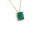 Green Natural Emerald Diamond Pendant Necklace 14k Yellow Gold 5.05 TCW Certified For Sale - Image 8 of 8
