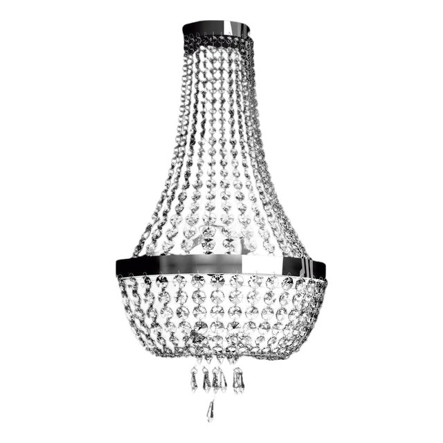 Allure Wall Sconce in Polished Chrome and Cut Glass by Aggiolight For Sale