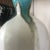 John Richard Ceramic Gourd Lamp With Aqua Drip on Lucite Base For Sale - Image 9 of 10