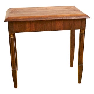 Small Empire Console Table with Wood Columns For Sale