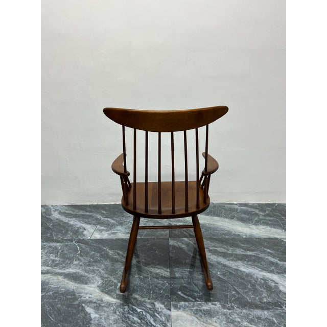 1950s Russel Wright Spindle Back Rocking Chair for Conant Ball For Sale - Image 5 of 13