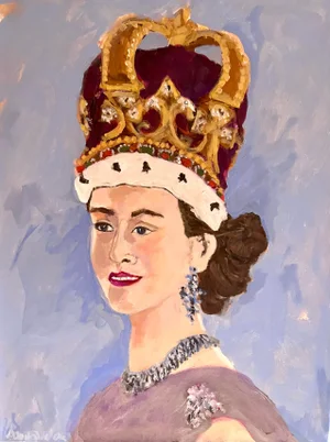 Young Queen Elizabeth Painting