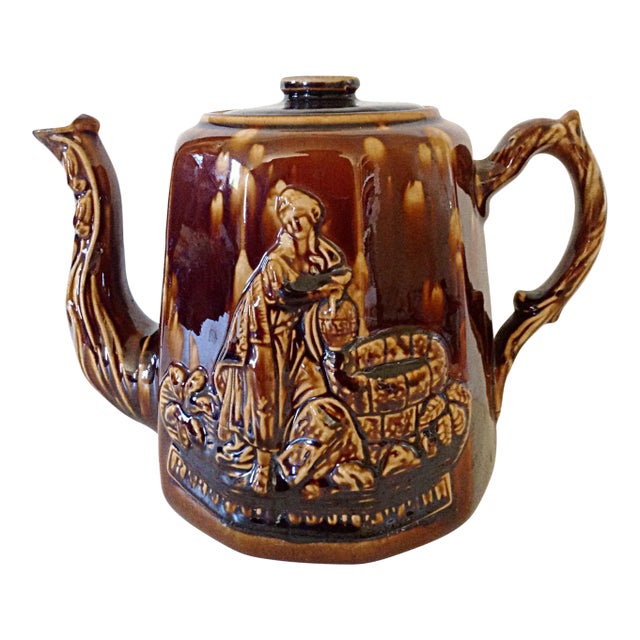 19th C. Rockingham Treacle Teapot Chairish