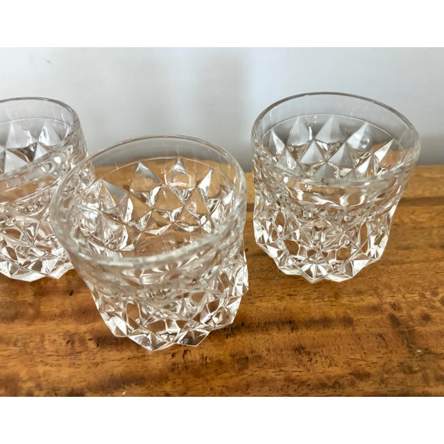 Late 20th Century Crystal Low Ball Tumbler Glasses- Set of 4 For Sale - Image 4 of 4