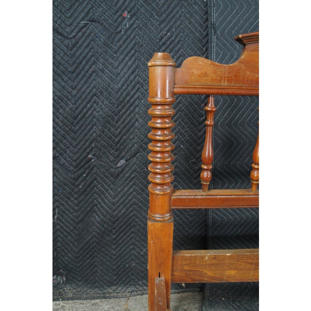 Vintage Pennsylvania House Jenny Lind Style Cherry Full Size Spindle Bed For Sale - Image 10 of 12