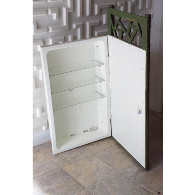 Chinoiserie Green Bamboo Wall Mirror Medicine Chairish