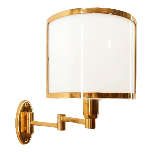 Adjustable Wall Light with Glass Fan For Sale