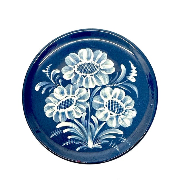 Chalky Blue Vintage Wall Plate Curation - Group of 7 For Sale - Image 9 of 12