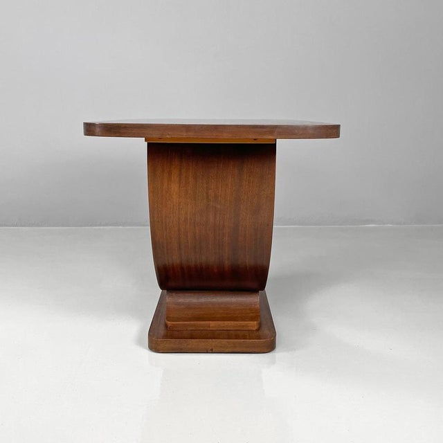 Italian Art Deco Wooden Coffee Table with Semicircle Legs, 1930s For Sale - Image 4 of 14