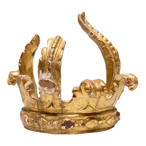 18th Century Italian Giltwood Crown Fragment