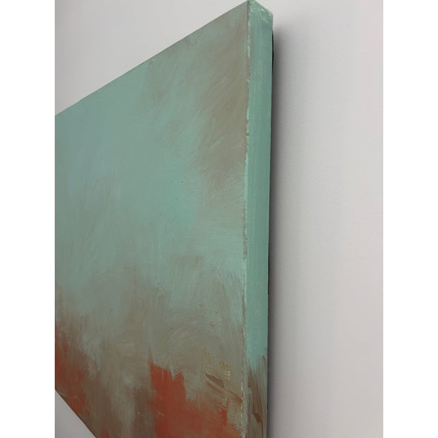 Abstract Abstract Moody Blue Oil on Canvas Untitled by Colleen Rourke For Sale - Image 3 of 9