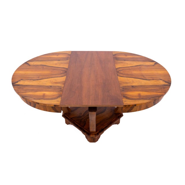 Art Deco Table with Round Top, Poland, 1930s For Sale - Image 9 of 12