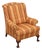 Hickory Chair Chippendale Style Custom Upholstered Wing backArmchair For Sale