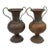 Early 20th Century Moroccan Hand-Engraved Copper Vases With Handles - a Pair For Sale