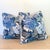 Schumacher Chiang Mai Dragon Pillows in China Blue With Aqua Pave Print Backs - Pair For Sale - Image 11 of 11