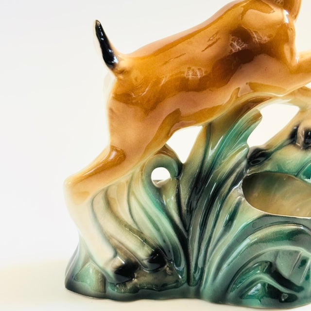Mid Century Ceramic Deer Planter For Sale - Image 10 of 16