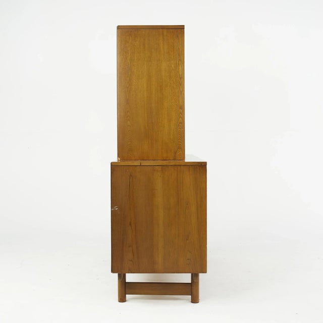 Lawrence Peabody Lawrence Peabody Mid Century Cane Front Buffet and Hutch For Sale - Image 4 of 13