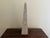 Late 20th Century Neoclassical Marble Obelisk in Variegated Brown and Tan Stone For Sale - Image 12 of 12