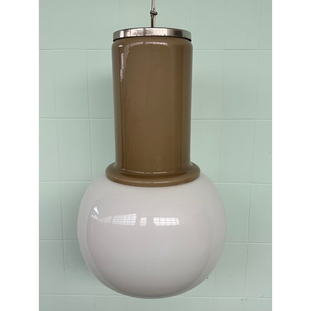 Italian Space Age Glass Pendant Lamp, 1970s For Sale - Image 14 of 14
