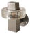 Gioiello II Wall Lamp in Stainless Steel and Glass by Marine Breynaert For Sale