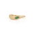 14k Gold Modern Sculptural Marquise Natural Emerald Wavy Band Ring Size 7 For Sale - Image 4 of 15