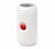 Contemporary Vintage KPM Bavaria Op Art White Porcelain Vase With Red Sphere Accent, West Germany For Sale - Image 3 of 5