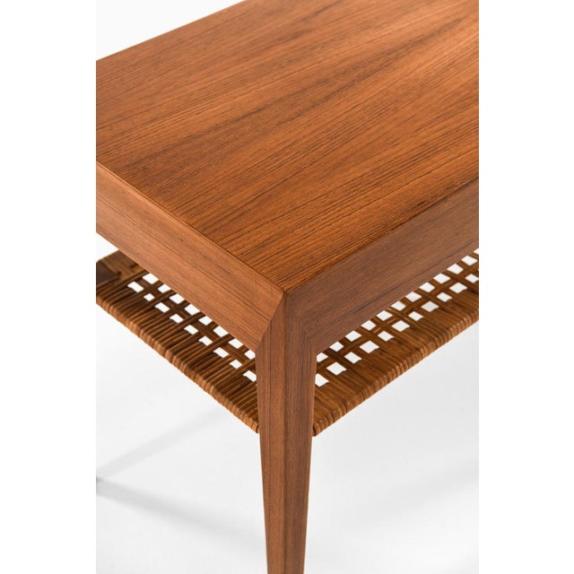 Wood Bedside Tables in Cane and Teak attributed to Severin Hansen, 1950s, Set of 2 For Sale - Image 7 of 11