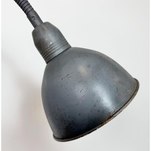 Grey Industrial Gooseneck Scissor Wall Lamp from Elektroinstala, 1960s For Sale - Image 12 of 18